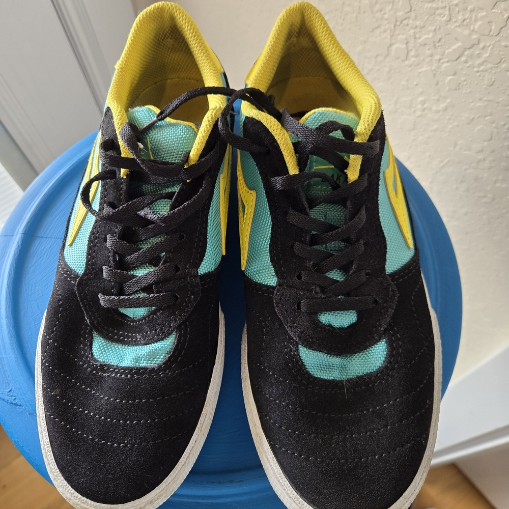 Stylish Black and Teal Sneakers